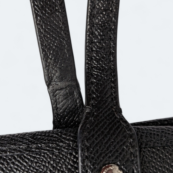 Coach City Tote Wild Plaid Black & Cream Coated Canvas Handbag Reversible Purse - Picture 15 of 16